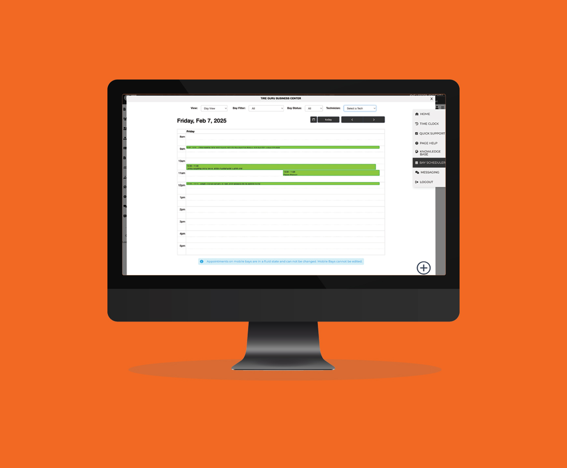 Maximize shop efficiency with tire guru bay scheduler
